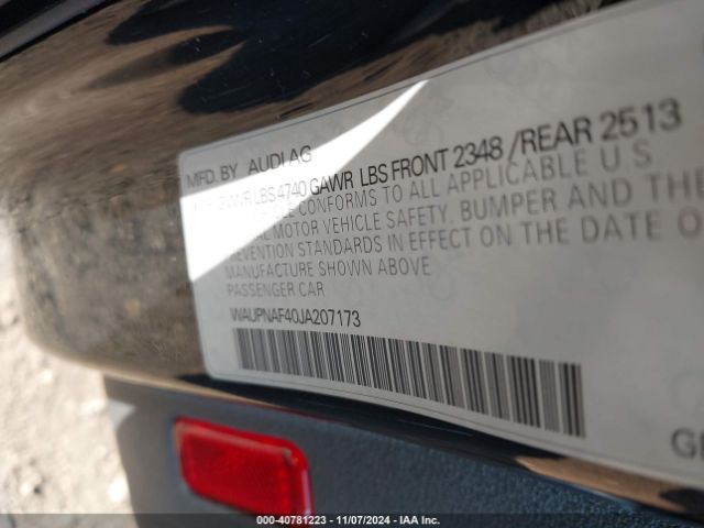 WAUPNAF40JA207173 Audi A4 2.0t Premium/2.0t Tech Premium