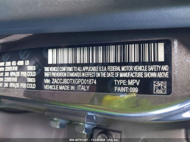 ZACCJBDTXGPD01874 Jeep Renegade Limited