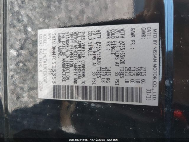 5N1AL0MM4FC515353 Infiniti QX60