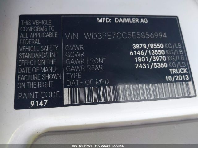WD3PE7CC5E5856994 Mercedes-Benz Sprinter 2500 Normal Roof