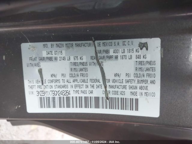 3MZBM1X79GM246264 Mazda Mazda3 I Grand Touring