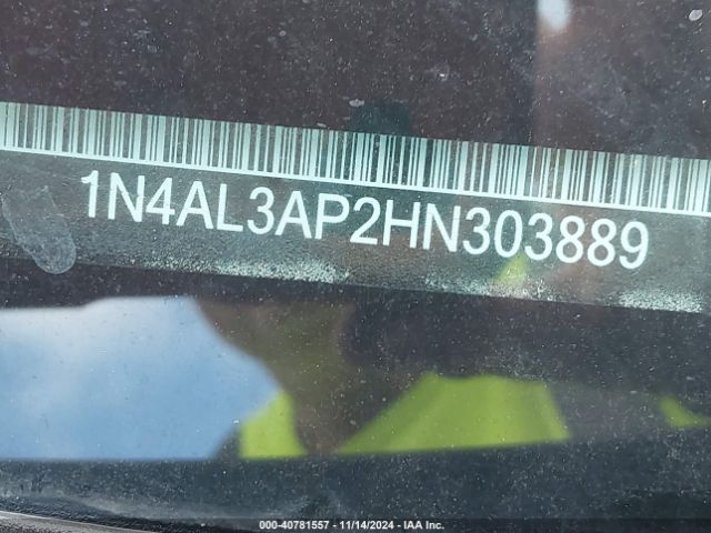 1N4AL3AP2HN303889 Nissan Altima 2.5/2.5 S/2.5 Sl/2.5 Sr/2.5 Sv