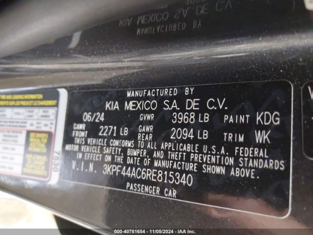 3KPF44AC6RE815340 KIA FORTE GT