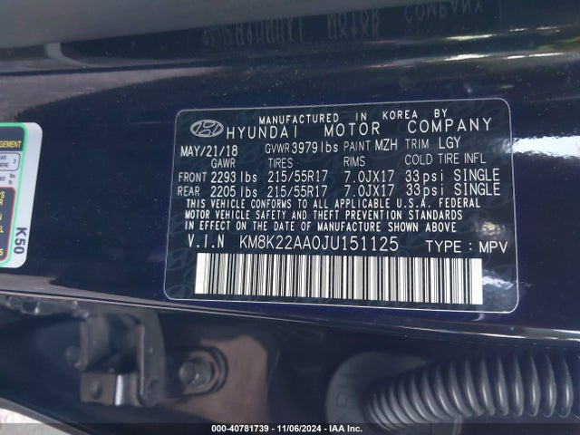 Hyundai Kona Sel 2018 KM8K22AA0JU151125 Image 9