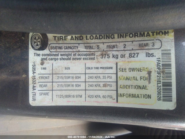 Ford FOCUS SE 2014 1FADP3F21EL320026 Image 9