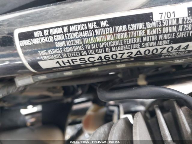 2002 HONDA VTX1800 1HFSC46072A007044 Photo 9