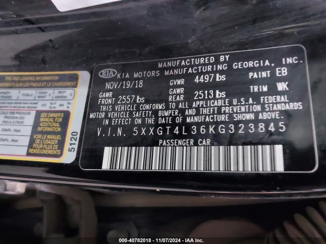 KIA Optima Lx 2019 5XXGT4L36KG323845 Image 9