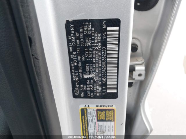 KM8J33A26HU362220 Hyundai Tucson Limited
