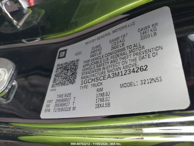 1GCHSCEA3M1234262 Chevrolet Colorado 2wd  Long Box Lt
