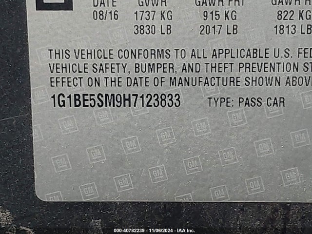 Chevrolet Cruze Lt Auto 2017 1G1BE5SM9H7123833 Image 9
