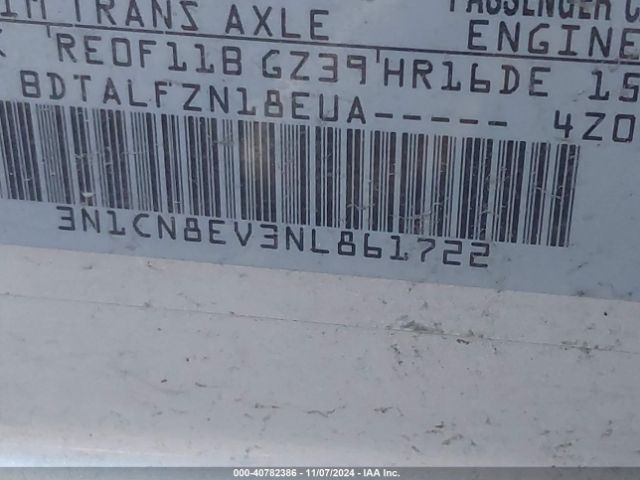 3N1CN8EV3NL861722 Nissan Versa 1.6 Sv Xtronic Cvt