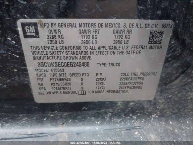 3GCUKSEC0EG245488 Chevrolet Silverado 1500 2lz