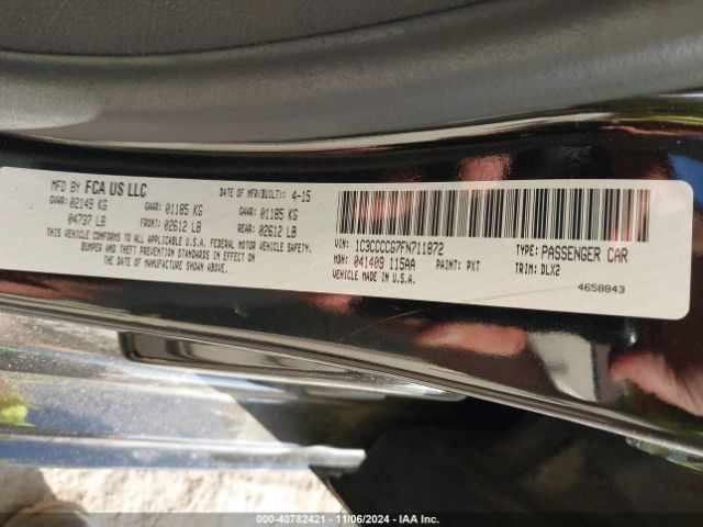 1C3CCCCG7FN711872 Chrysler 200 C