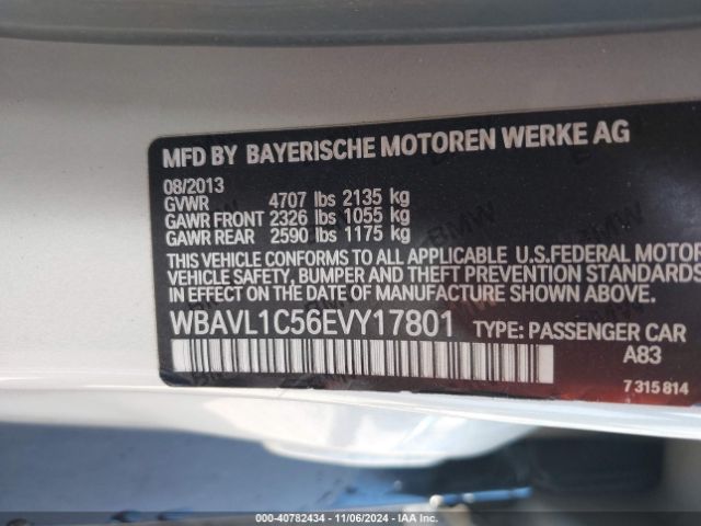 WBAVL1C56EVY17801 BMW X1 Xdrive28i