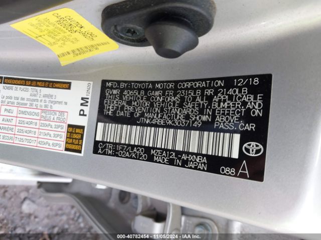 JTNK4RBE9K3037149 Toyota Corolla Xse