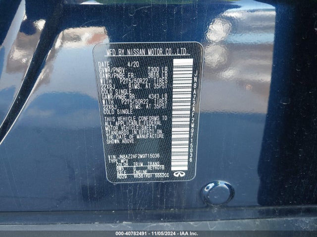 Infiniti Qx80 Premium Select 2021 JN8AZ2AF2M9715036 Image 9