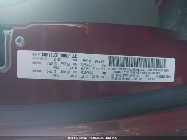 2C4RC1BG0ER198736 Chrysler Town & Country Touring