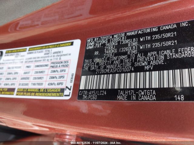 2T2BCMEA5PC010074 Lexus Rx 500h F Sport Performance