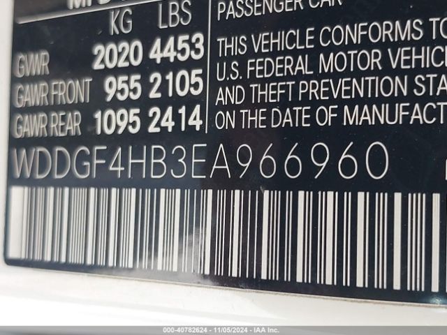 WDDGF4HB3EA966960 Mercedes-Benz C 250 Luxury/sport