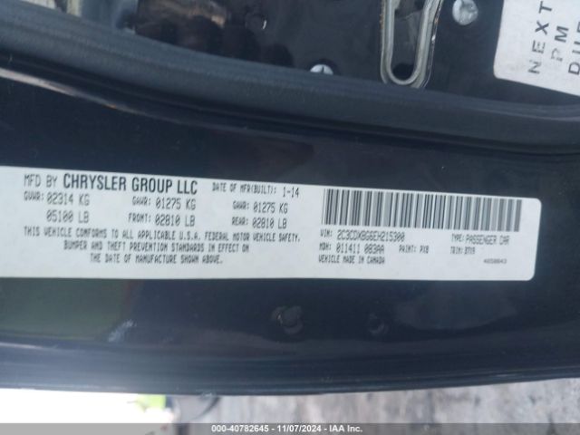 2C3CDXBG6EH215300 Dodge Charger Se