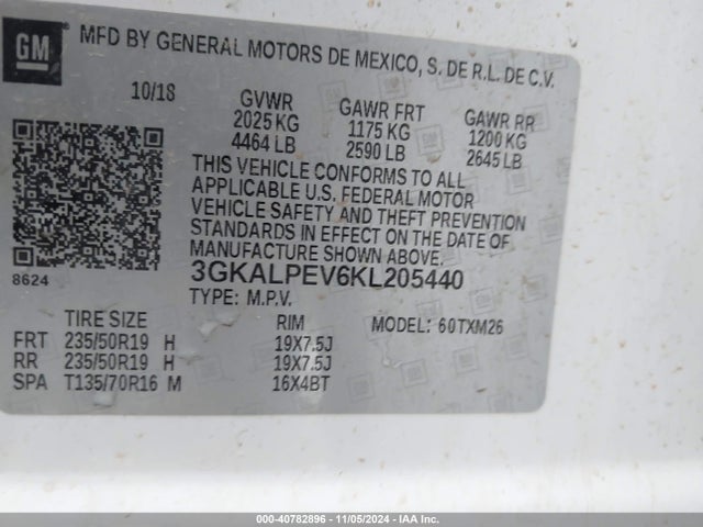 GMC Terrain Slt 2019 3GKALPEV6KL205440 Image 9