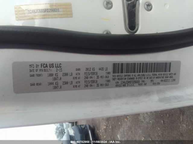 1C4NJCBA5FD296693 Jeep Compass Altitude Edition