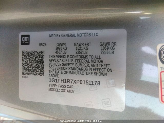 1G1FH1R7XP0151178 Chevrolet Camaro Rwd  2ss