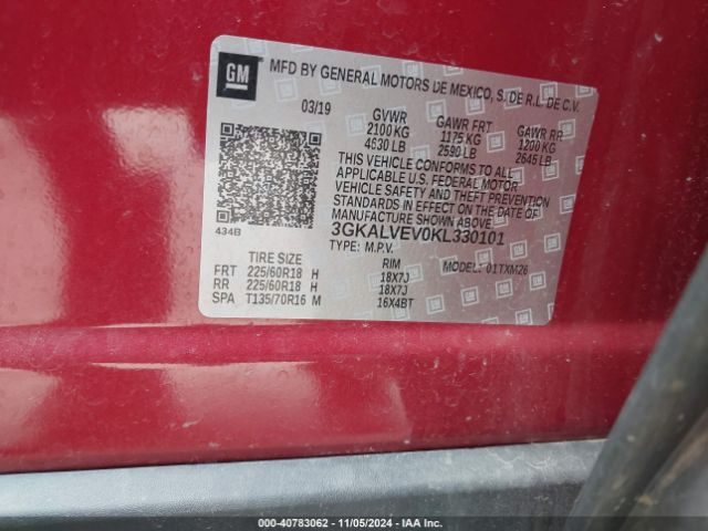 3GKALVEV0KL330101 GMC Terrain Slt