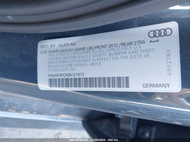 WAUGFAFCXGN121813 Audi A6 2.0t Premium Plus
