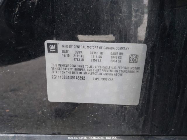 2G1115S34G9148392 Chevrolet Impala 2lt