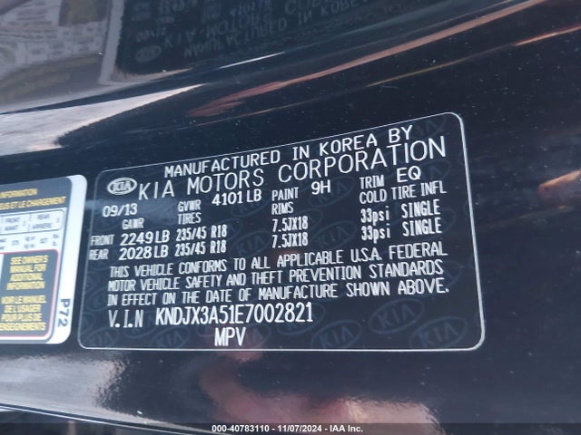 KIA Soul ! 2014 KNDJX3A51E7002821 Image 9