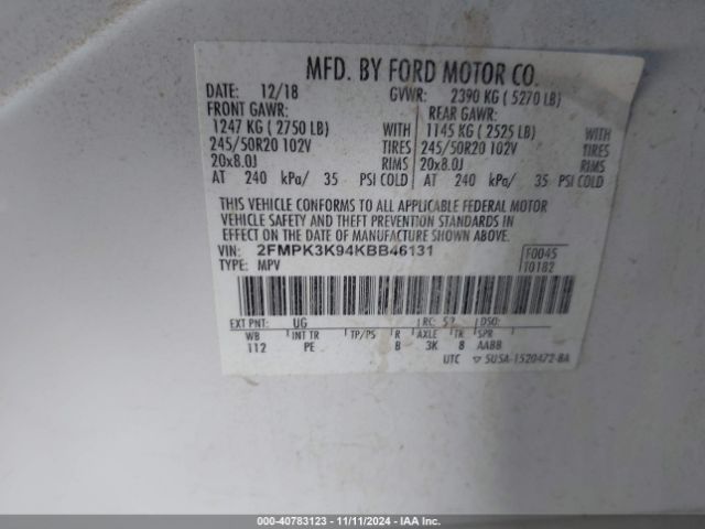 2019 FORD EDGE 2FMPK3K94KBB46131 Photo 8
