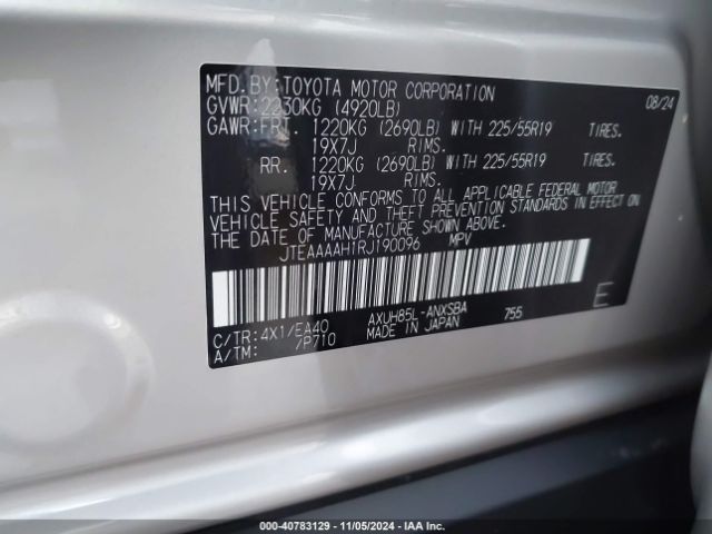JTEAAAAH1RJ190096 Toyota Venza Limited