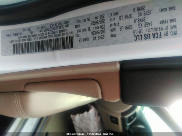 1C4RJECG2FC175027 Jeep Grand Cherokee Overland