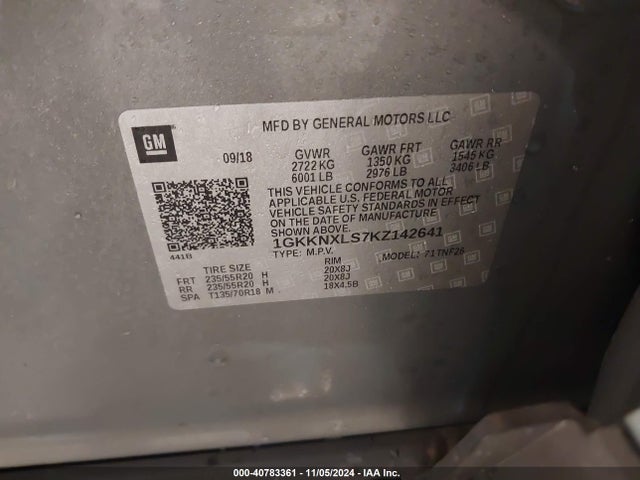 GMC Acadia Denali 2019 1GKKNXLS7KZ142641 Image 9
