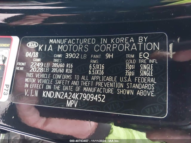 KIA Soul 2019 KNDJN2A24K7909452 Image 9