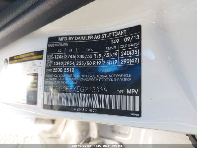 WDCGG0EBXEG213339 Mercedes-Benz Glk 250 Bluetec 4matic