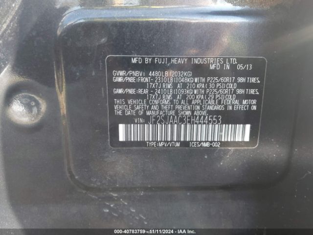 JF2SJAAC3EH444553 Subaru Forester 2.5i