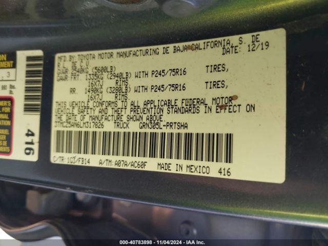 3TMCZ5AN6LM317826 Toyota Tacoma Sr V6
