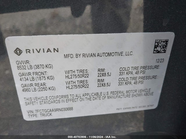 Rivian 2024 2024 7FCTGCAA9RN030688 Image 8