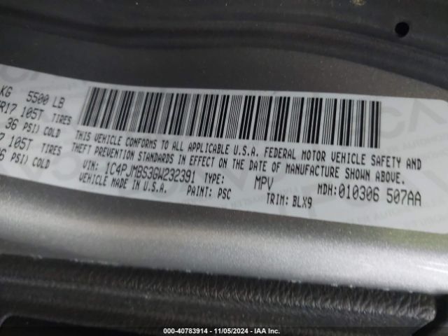 1C4PJMBS3GW232391 Jeep Cherokee Trailhawk