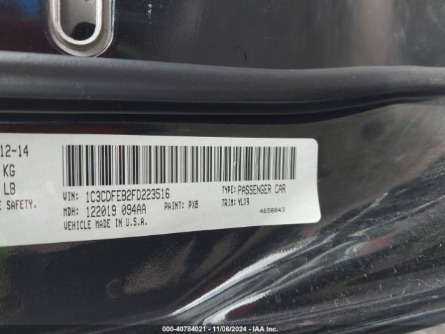 1C3CDFEB2FD223516 Dodge DART GT
