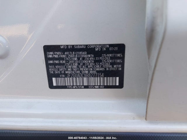 JF2GUADCXR8277154 Subaru Crosstrek Premium