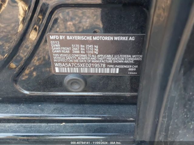 WBA5A7C5XED219578 BMW 528i Xdrive