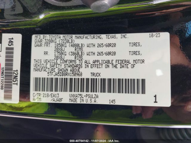 5TFJA5DB8RX150968 Toyota Tundra Limited