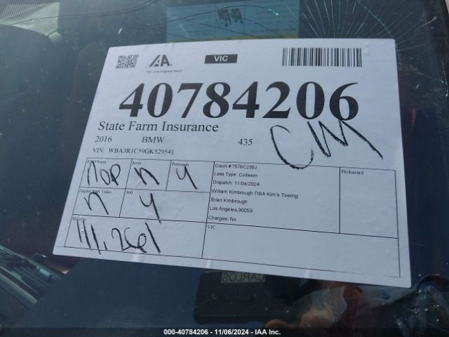 WBA3R1C59GK529541 BMW 435i