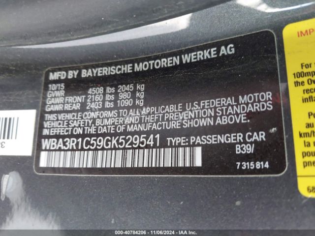 WBA3R1C59GK529541 BMW 435i