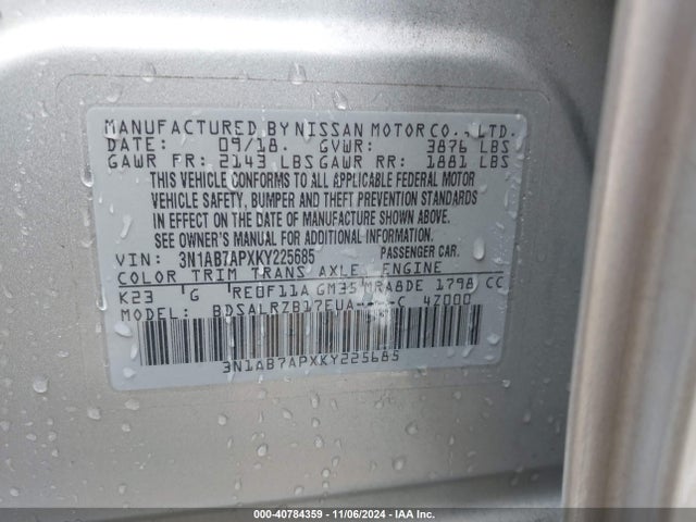 Nissan SENTRA SR 2019 3N1AB7APXKY225685 Image 9