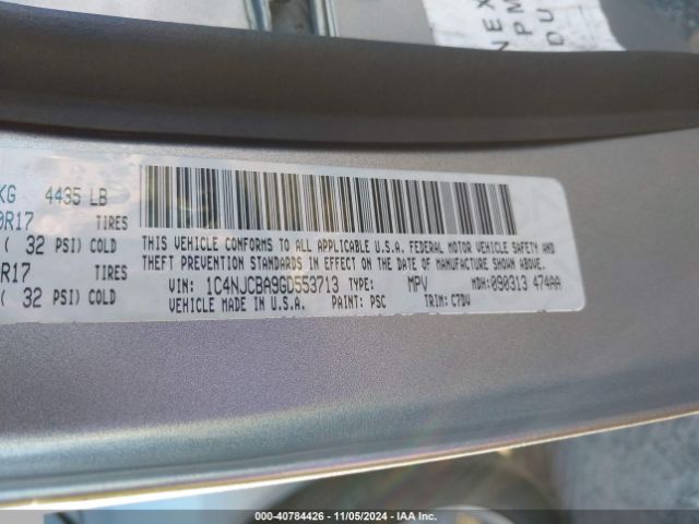 1C4NJCBA9GD553713 Jeep Compass Sport