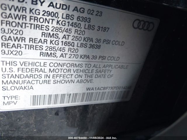 2023 AUDI Q7 WA1ACBF7XPD014240 Photo 8
